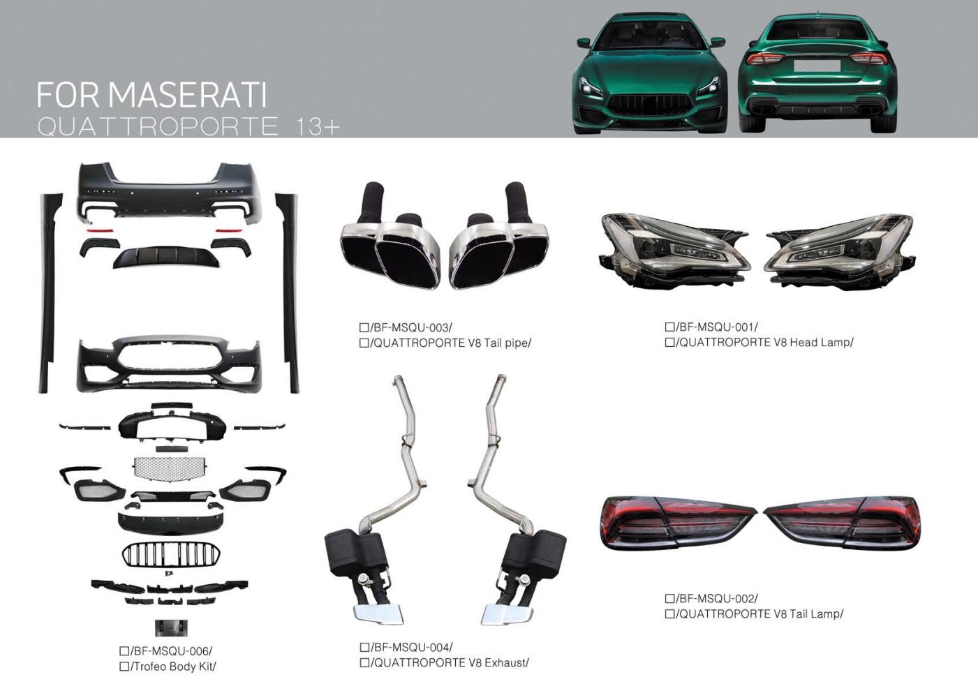 Body Kit Trofeo for Quattroporte 2013+