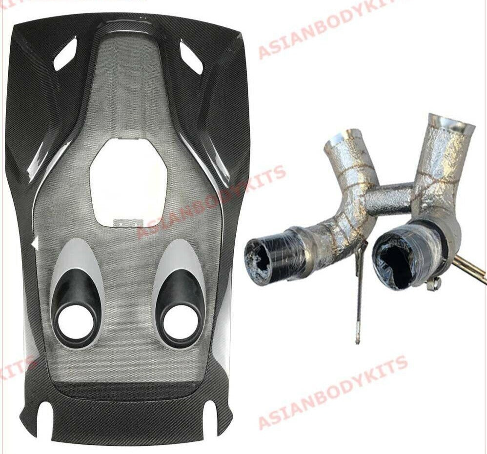 MCLAREN 540C 570GT 570S DRY CARBON REAR ENGINE BONNET with EXHAUST 600 LT