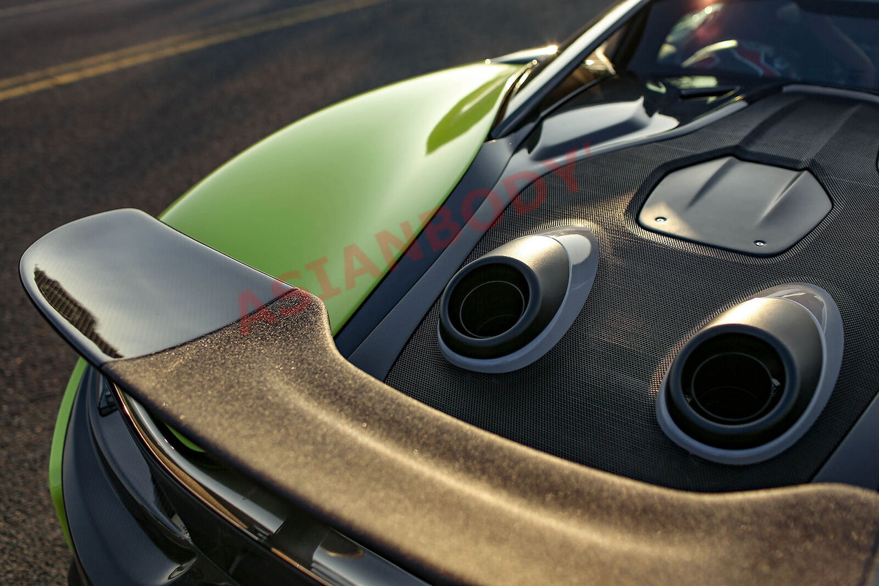 DRY CARBON ENGINE COVER WITH EXHAUST for MCLAREN 540C 570S upgrade to 600LT