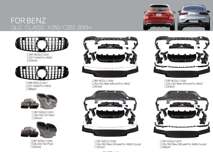 Body Kit for Mercedes-Benz GLC Class X253 | C253 2019+