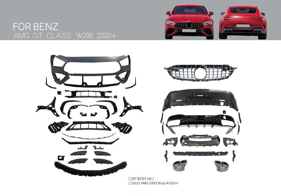 CONVERSION BODY KIT FOR AMG GT X290 2020+ UPGRADE TO AMG GT63