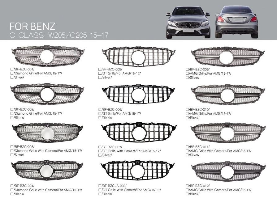 PARTS for MERCEDES BENZ C CLASS W205 2015 - 2021 C63 AMG Style

Set includes:

Front Grille
Rear Diffuser
Tail Pipe

NOTE: Professional installation is required

Why “Contact Us for Pricing”?

We don’t display fixed prices because our goal is to offer you the most competitive deal possible. Product costs often decrease over time, and by requesting a quote, you’ll receive our most up-to-date price on market.

Payment ►
Visa

Mastercard

PayPal with a credit card (add 4.4% at checkout)
Payoneer
Cryptocurrency