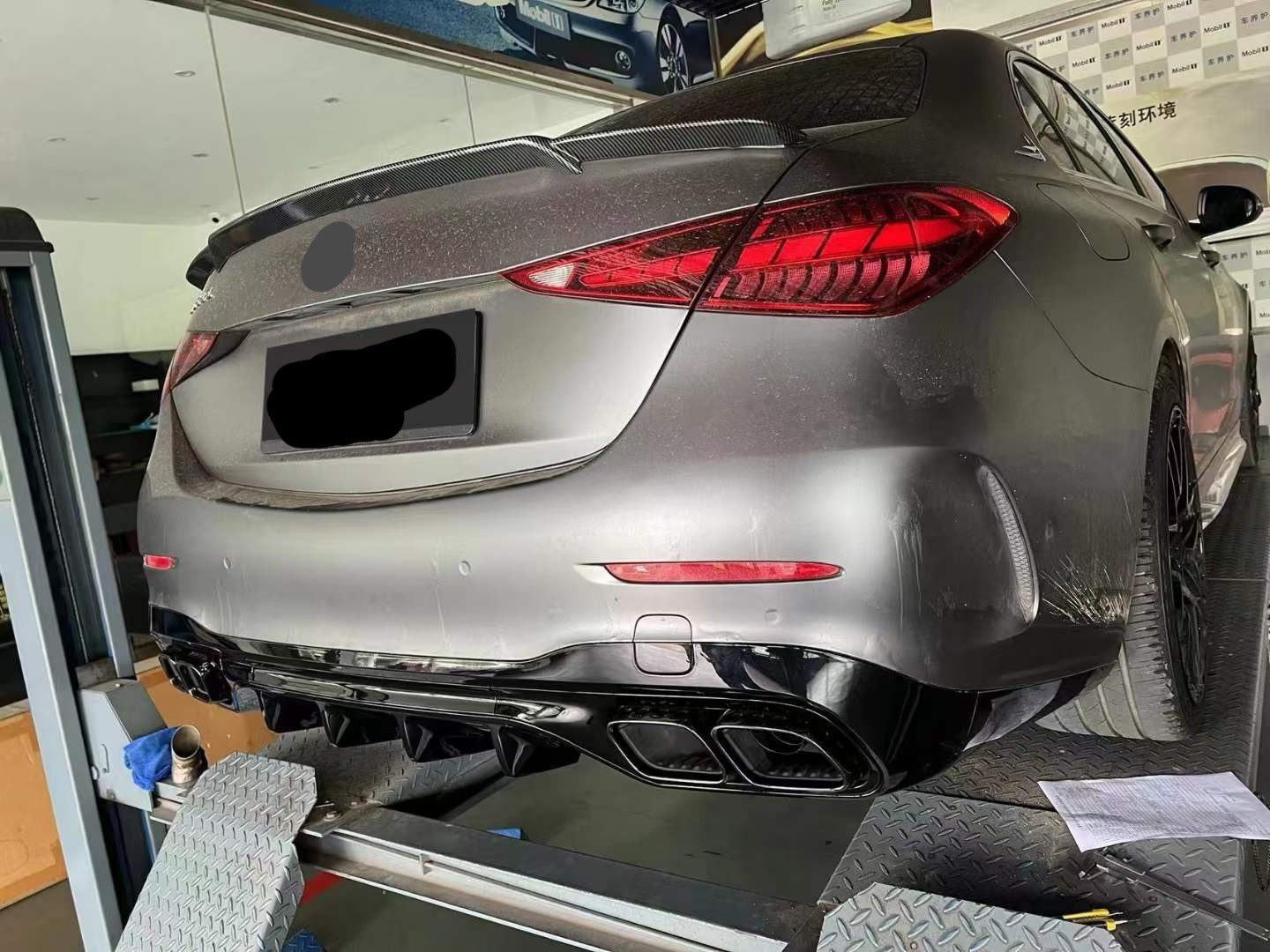 C63 AMG Rear Diffuser and AMG Grille for Mercedes Benz W206 2021 ...