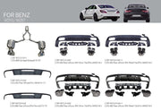 MERCEDES-BENS-S-CLASS-W218-w287-C217-W204-W207-AMG-KIT-REAR-FRONT-BUMPER-DUFFUSER-AERO-FACELIFT-2014-2021-2022-CARBON-SPOILER