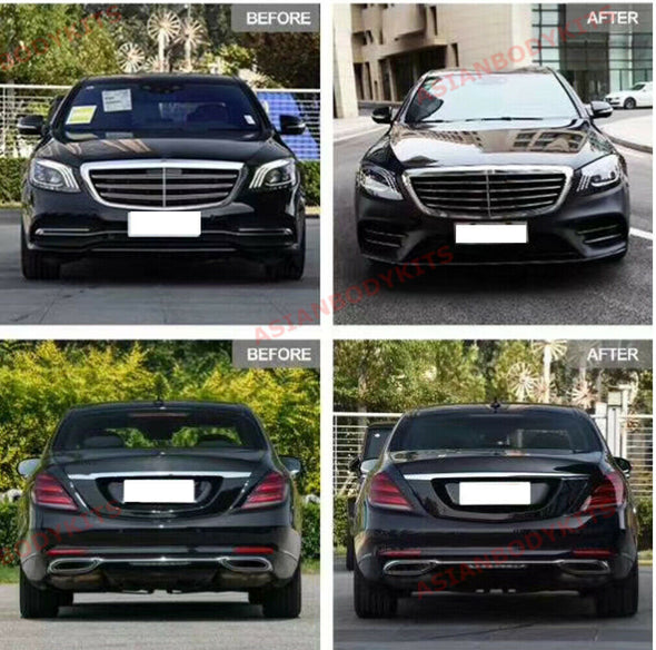 BODY KIT for MERCEDES BENZ S Class W222 AMG 2017 - 2020 FRONT BUMPER REAR BUMPER