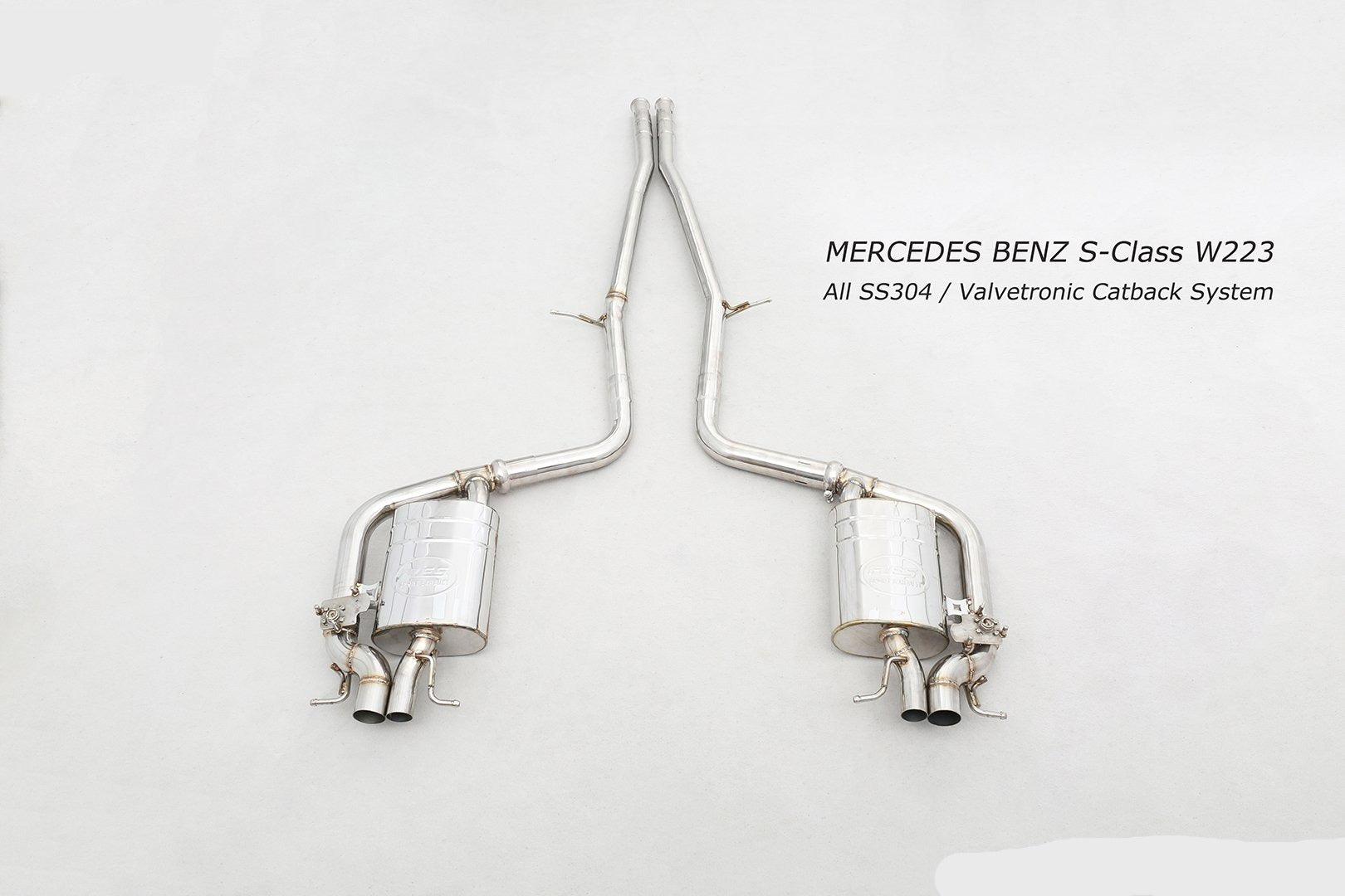 MERCEDES-BENZ-W223-S-CLASS-S400-S450-S500-EXHAUST-CATBACK-SYSTEM-STAINLESS-STEEL-NEW-2021