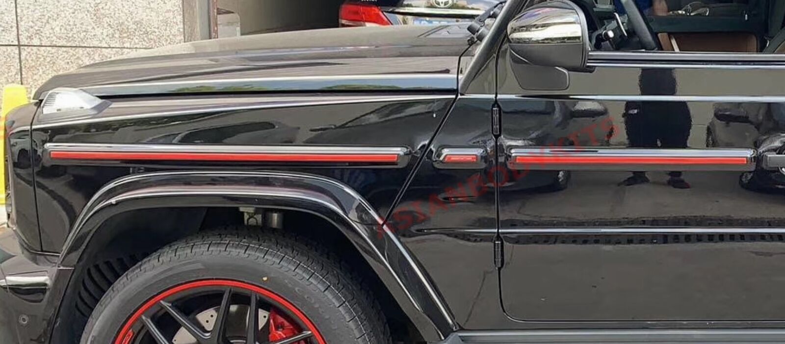 for MERCEDES BENZ G-class G63 AMG W463A W464 RED SIDE MOLDING G350 G550 2018+ - Forza Performance Group