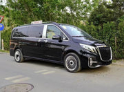 Aftermarket body kit 02 for Mercedes Benz V-class Vito Metris  Set include:  Front bumper Front grille Rear bumper Exhaust tips Material: Plastic  Note: Professional installation is required  Contact us for pricing MAYBACH NEW BIG GRILLE