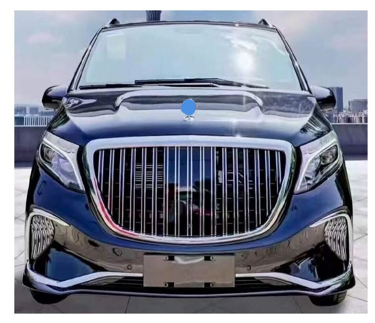 Aftermarket body kit 04 for Mercedes Benz V-class Vito Metris  Set include:  Front bumper Front grille Rear bumper Exhaust tips Material: Plastic