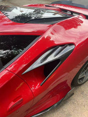 Mansory Carbon Body Kit For Ferrari F8  Set include:   Front Lip Side Skirts  Rear Diffuser With LED Light Rear Spoiler Front Bumper Splitter Air Outtake Splitter For Hood/Bonnet Rear Bumper Air Outtake Splitter Rear Fender Air Intakes Splitter Material: Carbon