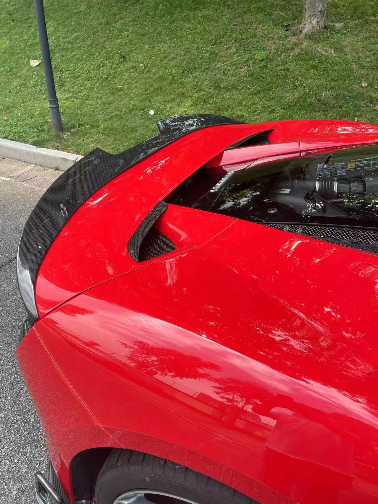 Mansory Carbon Body Kit For Ferrari F8  Set include:   Front Lip Side Skirts  Rear Diffuser With LED Light Rear Spoiler Front Bumper Splitter Air Outtake Splitter For Hood/Bonnet Rear Bumper Air Outtake Splitter Rear Fender Air Intakes Splitter Material: Carbon