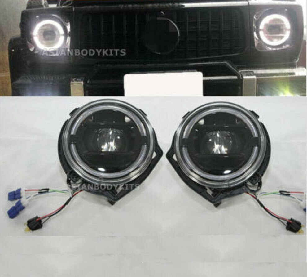 for Mercedes Benz G-class W463 Black FULL LED HEADLIGHTS w TURN FUNCTION 1986 - 2006