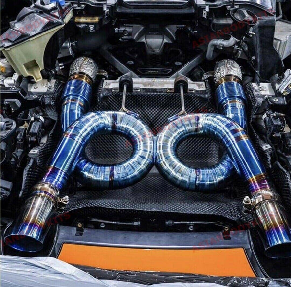 for McLaren 720 S Titanium Catback Exhaust system X PIPE 2017+