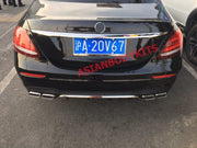 for Mercedes Benz E class W213 AMG E63 REAR DIFFUSER with CHROME exhaust tips