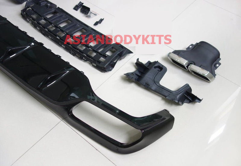 REAR DIFFUSER WITH EXHAUST TIPS E63 AMG STYLE for MERCEDES BENZ E CLASS W213 E300 E350 E400 AMG SPORT SEDAN 2016 - 2020