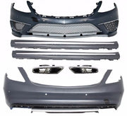 for Mercedes Benz W222 S-Class 2013+ AMG S65 Body Kit Bumper Side Skirts