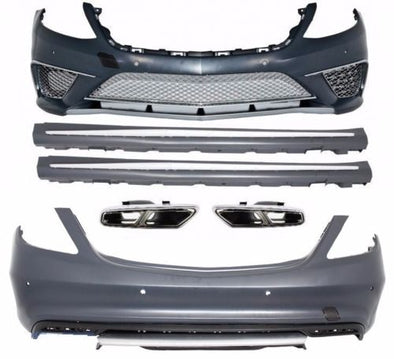 for Mercedes Benz W222 S-Class 2013+ AMG S65 Body Kit Bumper Side Skirts