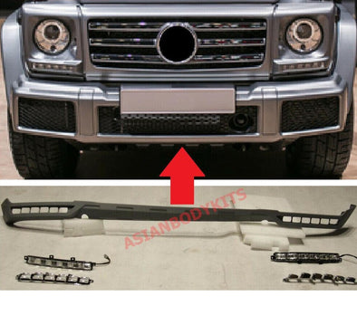 for Mercedes Benz W463 G class G500 G350 FRONT LIP with LED DRL 2015+