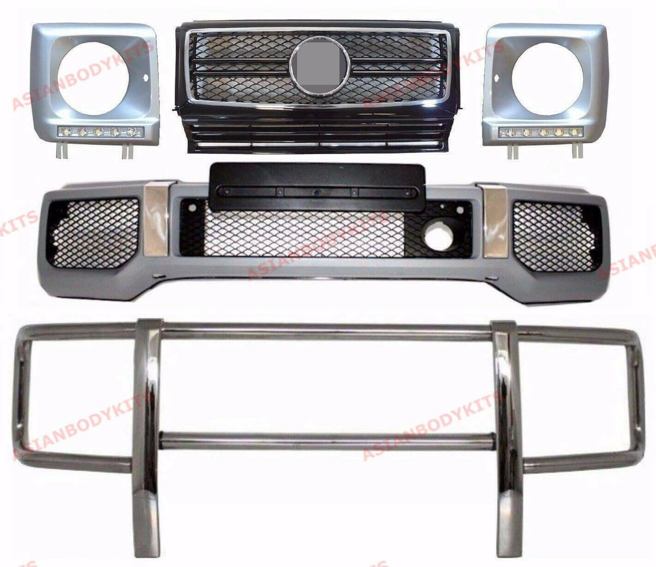 for Mercedes Benz W463 G class BODY KIT G63 G65 front bumper + grille + bull bar