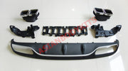 for Mercedes-Benz C-class COUPE C205 AMG C63 REAR DIFFUSER with exhaust tips