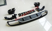 for Mercedes-Benz C-class COUPE C205 AMG C63 REAR DIFFUSER with exhaust tips