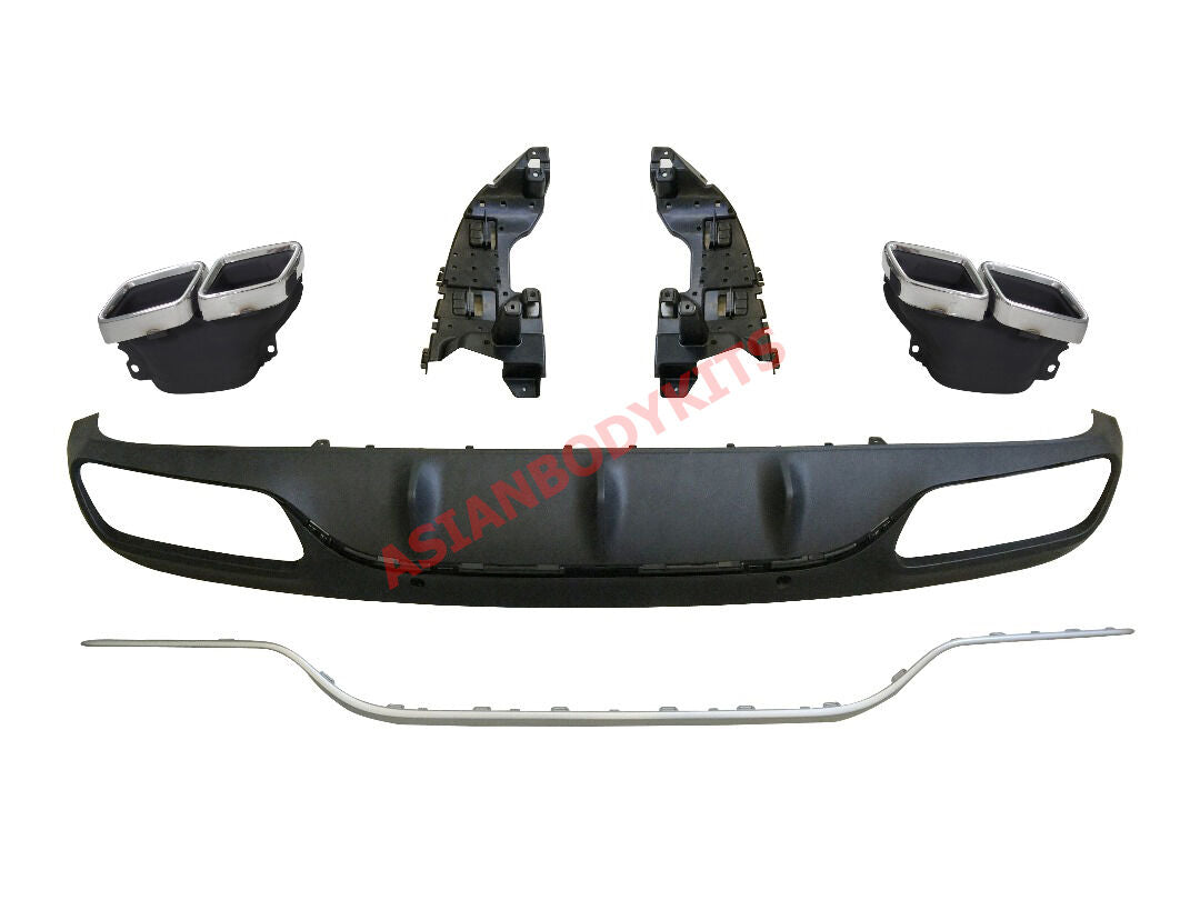 for Mercedes-Benz C-class COUPE C205 AMG C63 REAR DIFFUSER with exhaust tips
