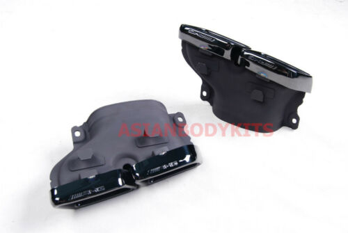 for Mercedes-Benz C-class COUPE C205 AMG C63 REAR DIFFUSER exhaust tips (BLACK)
