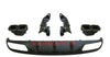 for Mercedes-Benz C-class COUPE C205 AMG C63 REAR DIFFUSER exhaust tips (BLACK)