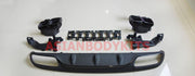 for Mercedes-Benz C-class COUPE C205 AMG C63 REAR DIFFUSER exhaust tips (BLACK)