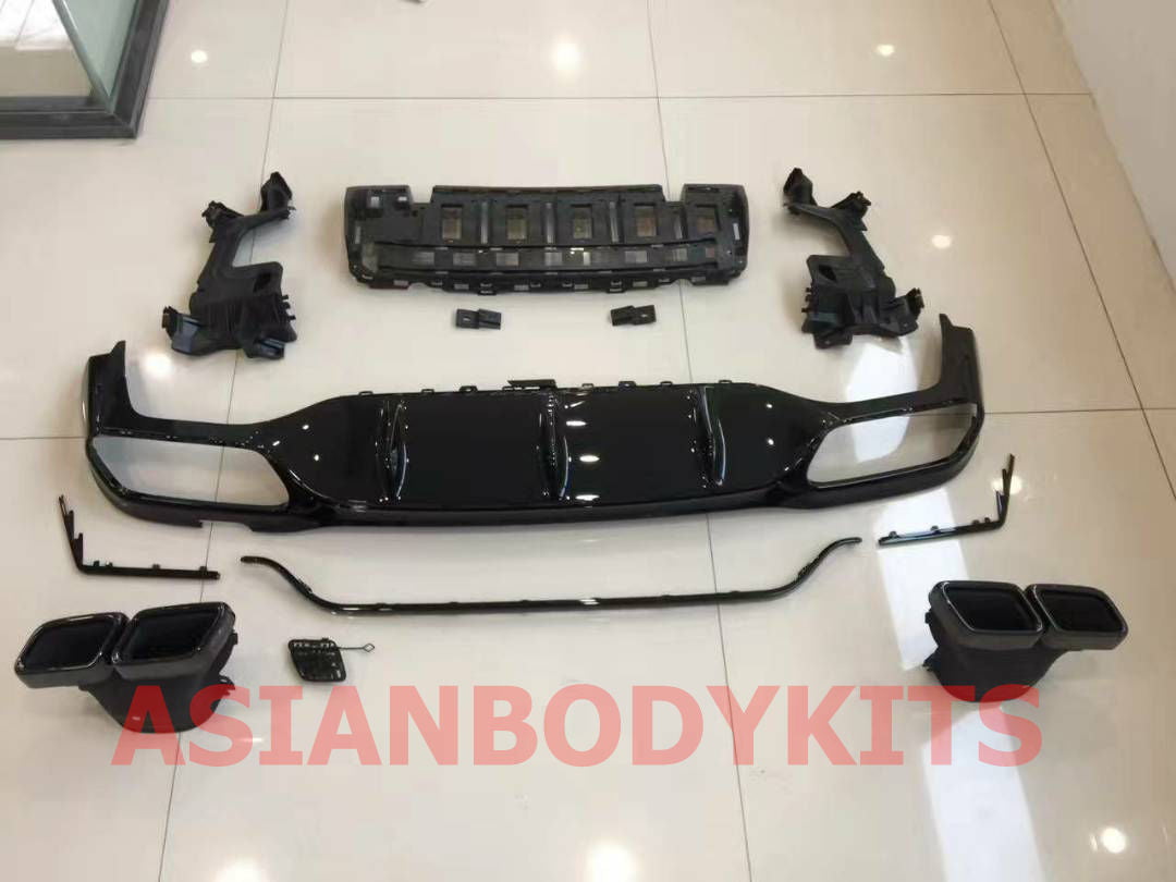 Mercedes Benz E class W213 AMG E63 REAR DIFFUSER with BLACK exhaust tips