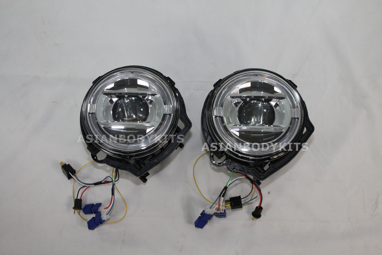 for Mercedes Benz G-class W463 Chrome FULL LED HEADLIGHTS W464 style 86-06 - Forza Performance Group