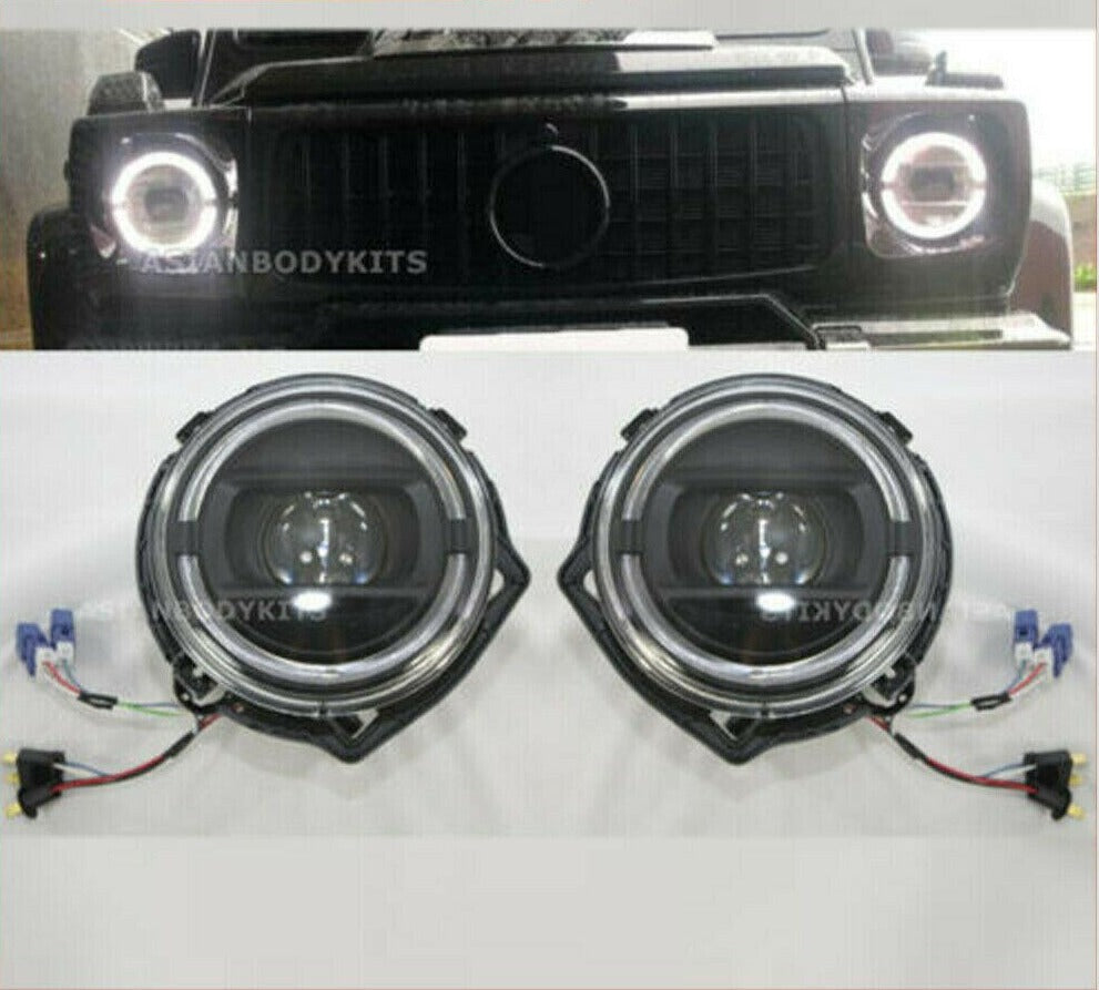 for Mercedes Benz G-class W463 Matte Black FULL LED HEADLIGHTS W464 style 86-06for Mercedes Benz G-class W463 Matte Black FULL LED HEADLIGHTS W464 style 1986 - 2006