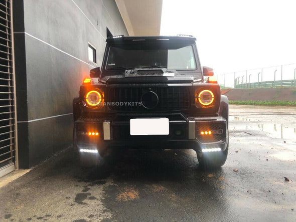 for Mercedes Benz G-class W463 Matte Black FULL LED HEADLIGHTS W464 style 1986 - 2006