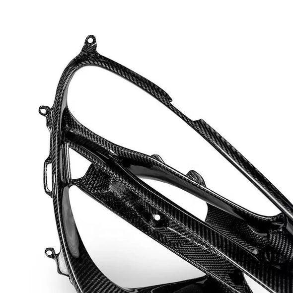 OEM Style Dry Carbon Body Kit For McLaren 720S  Set Include:  Upper Engine Cover Lower Engine Cover Headlight Brackets Front Hood Air Inlet Front Bumper Air Inlet Front Lip Aero Bridge Door Handle Trims Mirror Covers Rear Fender Air Inlet Rear Bumper Rear Diffuser Front Hood Material: Dry carbon  NOTE: Professional installation is required