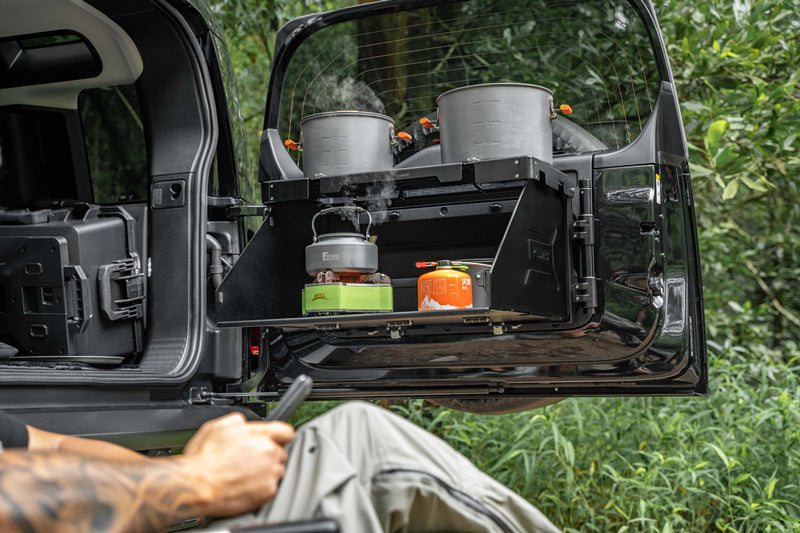 PLUMB Tailgate Table For Land Rover Defender L663 2020+  Set include:   Tailgate Table Material: Aluminum Alloy