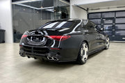 PARADIGM Black Aero Body Kit For Mercedes Benz S Class AMG W223 2020+  Set include:  Front Lip Side Skirts Rear Diffuser Roof Spoiler Trunk Spoiler Material: Plastic Note: Professional installation is required