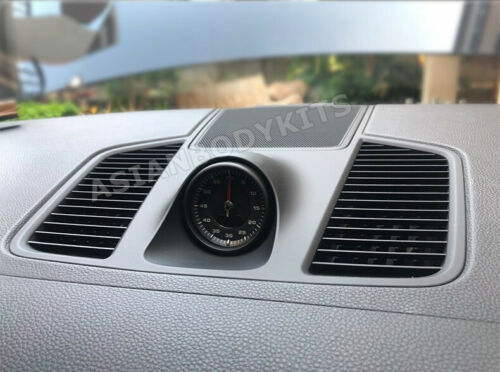 Stopwatch Watch Clock with Plastic Console for Porsche Cayenne 9Y 2018-2023 Black