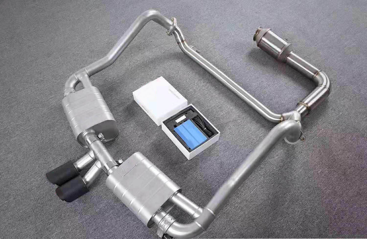 VALVED EXHAUST CATBACK for Porsche 718 Boxster 982 Cayman 2017+ 2.0T and 2.5T