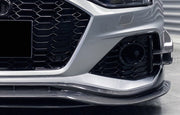 BKSS Style Carbon Fiber Front Lip For Audi RS4 B9 2019+  Set include:   Front Lip Material: Carbon Fiber / Forged Carbon / Dry Carbon  NOTE: Professional installation is required 