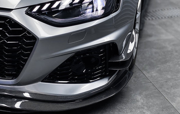 BKSS Style Carbon Fiber Front Lip For Audi RS4 B9 2019+  Set include:   Front Lip Material: Carbon Fiber / Forged Carbon / Dry Carbon  NOTE: Professional installation is required 