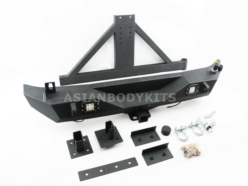 REAR BUMPER with tire rack for Jeep Wrangler JK (2007-2017)