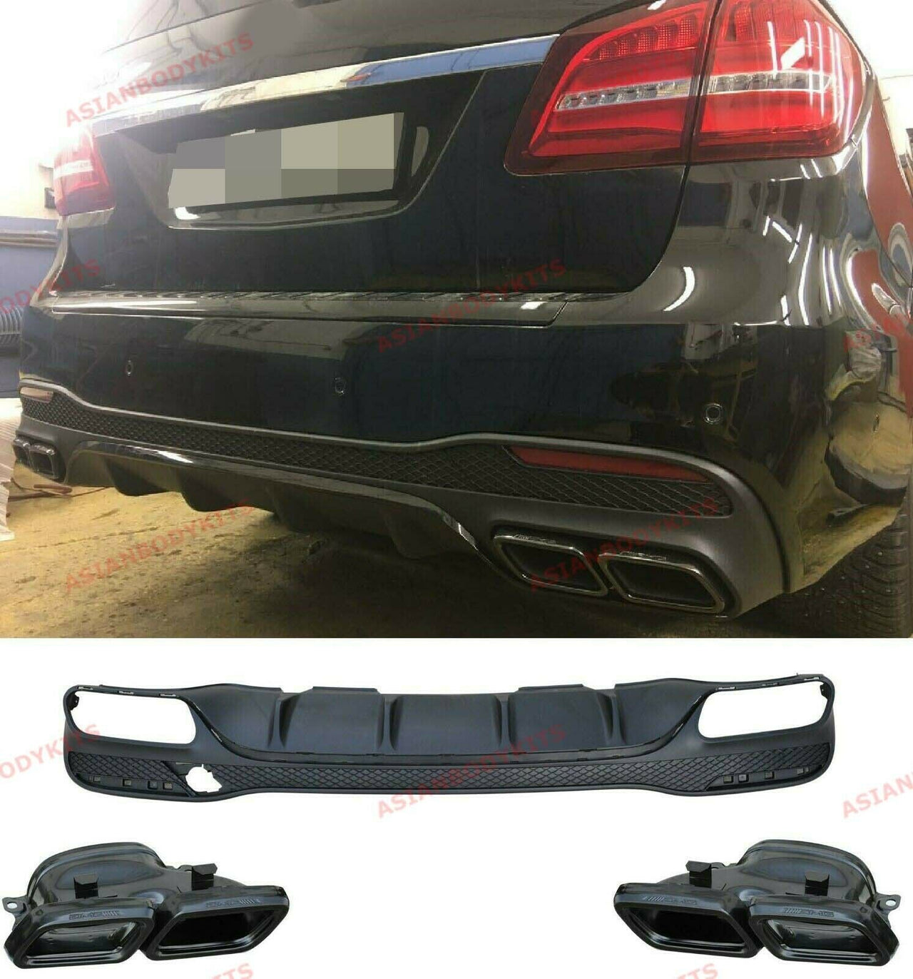 REAR DIFFUSER for Mercedes Benz GLS x166 GLS with AMG package