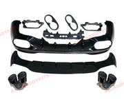 REAR DIFFUSER with QUAD MUFFLER TIPS for MERCEDES BENZ A Class W177 A35 AMG 18+