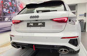 RS3 STYLE REAR DIFFUSER for AUDI A3 8Y 2020 - 2021