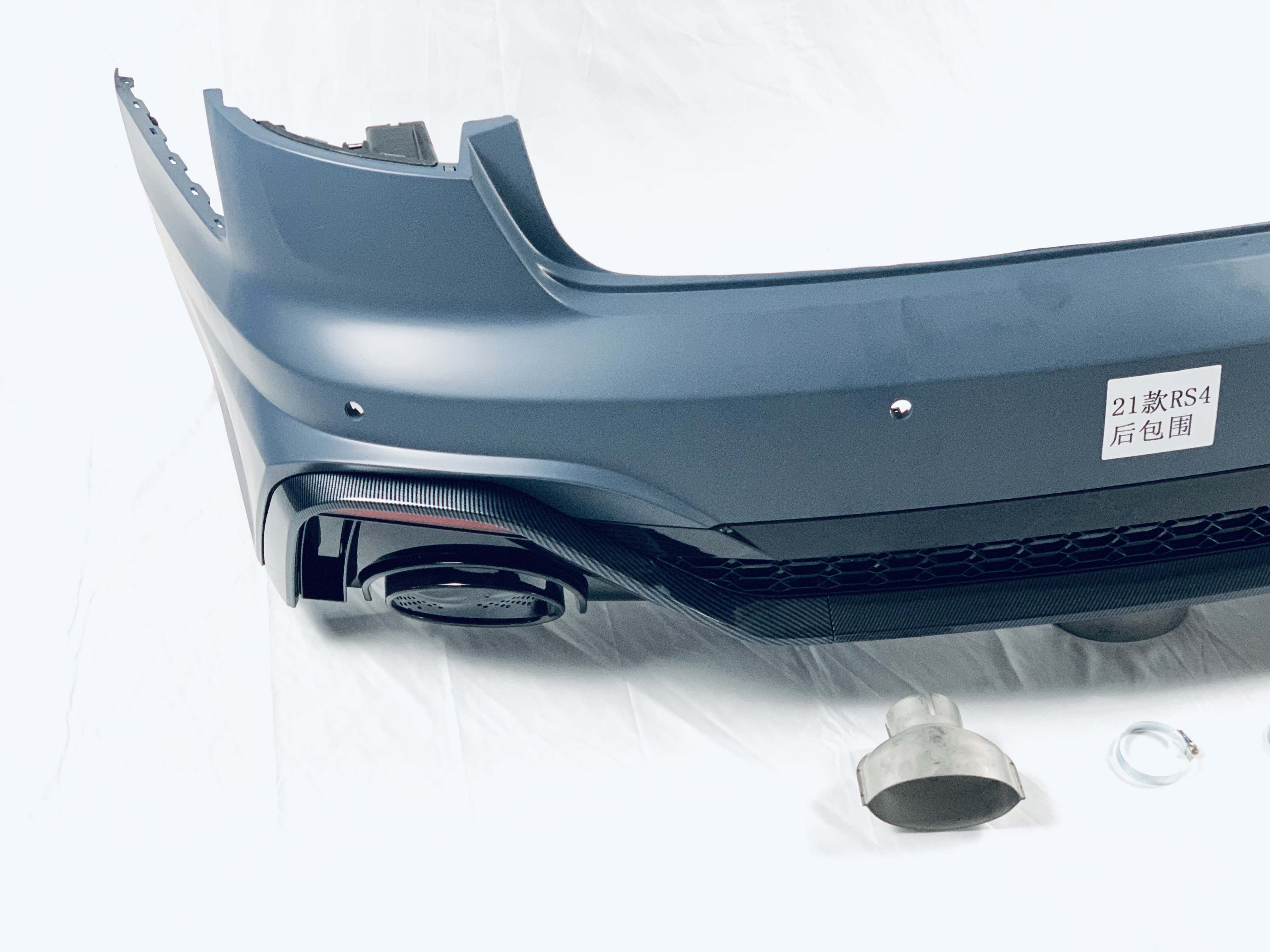 REAR BUMPER with DIFFUSER for AUDI A4 B9.5 2021+ | RS4 STYLE