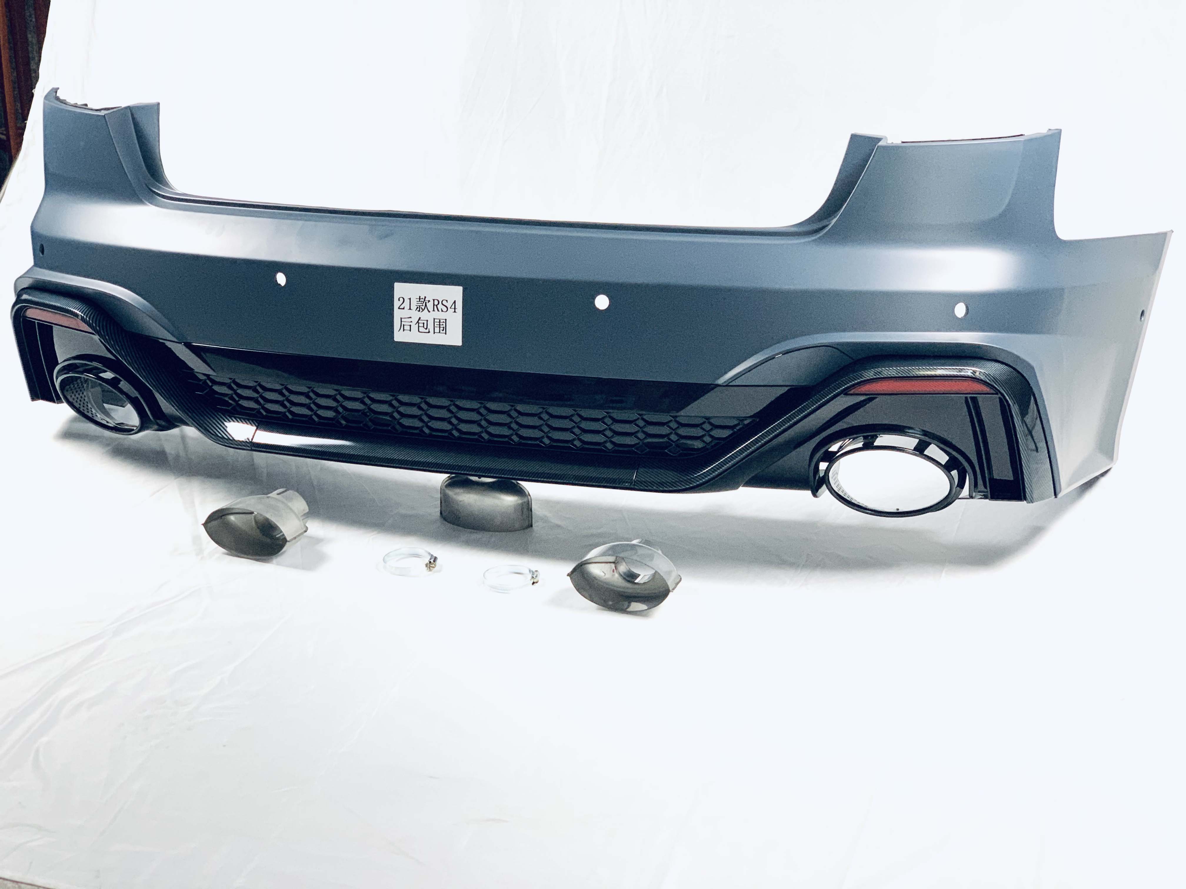 REAR BUMPER with DIFFUSER for AUDI A4 B9.5 2021+ | RS4 STYLE