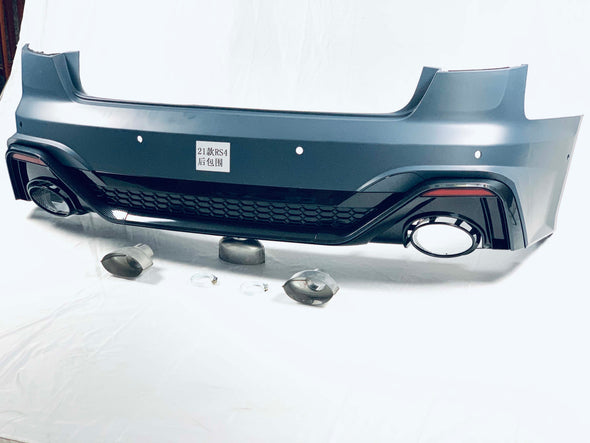 RS4 STYLE REAR BUMPER with DIFFUSER for AUDI A4 B9 2020 - 2021