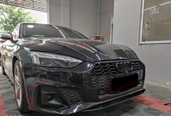 RS5 STYLE FRONT GRILLE FOR AUDI A5 S5 F5 2019+ (BLACK)