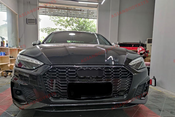 FRONT GRILLE FOR AUDI A5 S5 F5 2019+ (BLACK) | RS5 STYLE