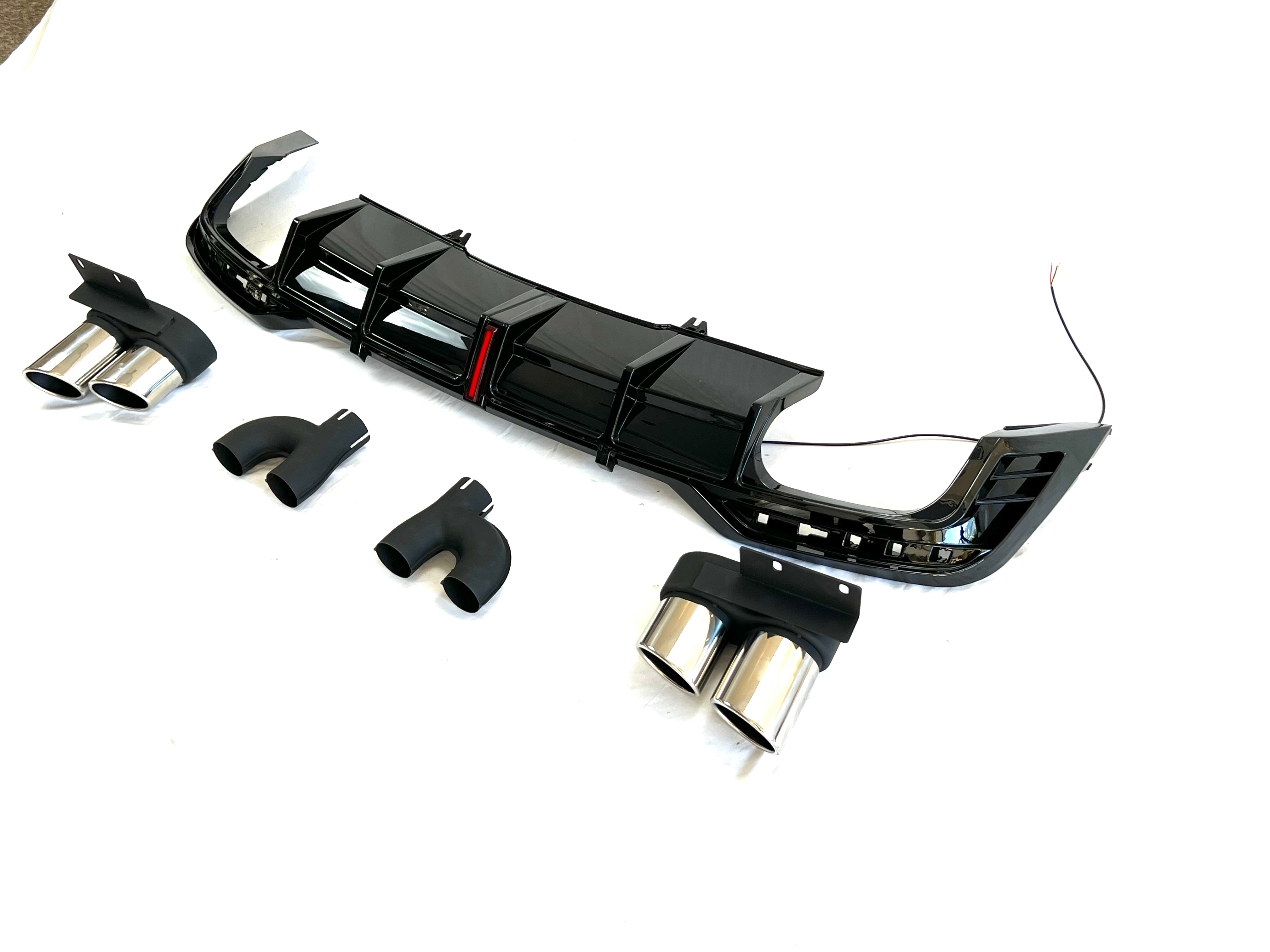 REAR DIFFUSER WITH EXHAUST TIPS for AUDI A5 2020 - 2022 | RS5 STYLE ...